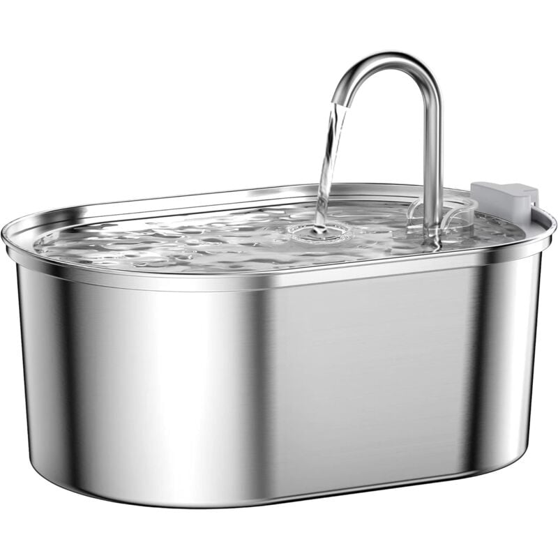 foto del prodotto fortuneville distributore automatico di acqua per gatti in acciaio inossidabile, distributore automatico di acqua per gatti da 3,2 l con pompa