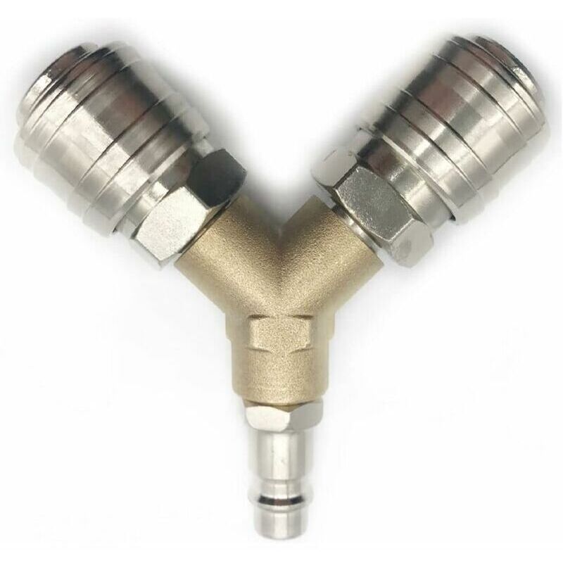 foto del prodotto fortuneville distributore di aria compressa, raccordo per aria compressa connettore per aria compressa a sgancio rapido da 1 4 a 3 vie con