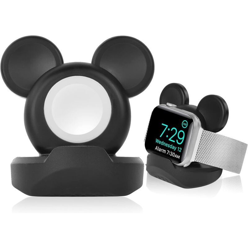 foto del prodotto fortuneville dock di ricarica per iwatch, supporto da tavolo in silicone per iwatch e altri smartwatch, supporto per stazione di ricarica