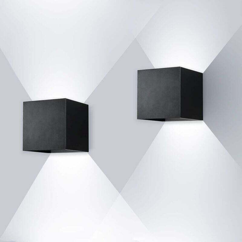 foto del prodotto fortuneville encoft 2 pz 12w cob lampada da parete led per interni esterni, lampada da parete in alluminio impermeabile ip67 angolo regolabile,