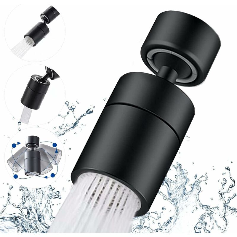 foto del prodotto fortuneville erogatore di bolle d acqua, prolunga ugello universale, ugello miscelatore a 2 beam, ugello per presa d aria e doccia, ugello rotante,