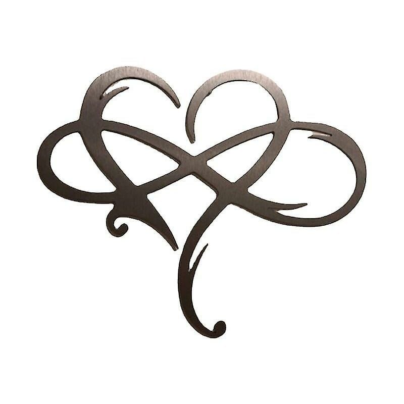 foto del prodotto fortuneville eternal love ornamento in ferro battuto, decorazione da parete in metallo, nero