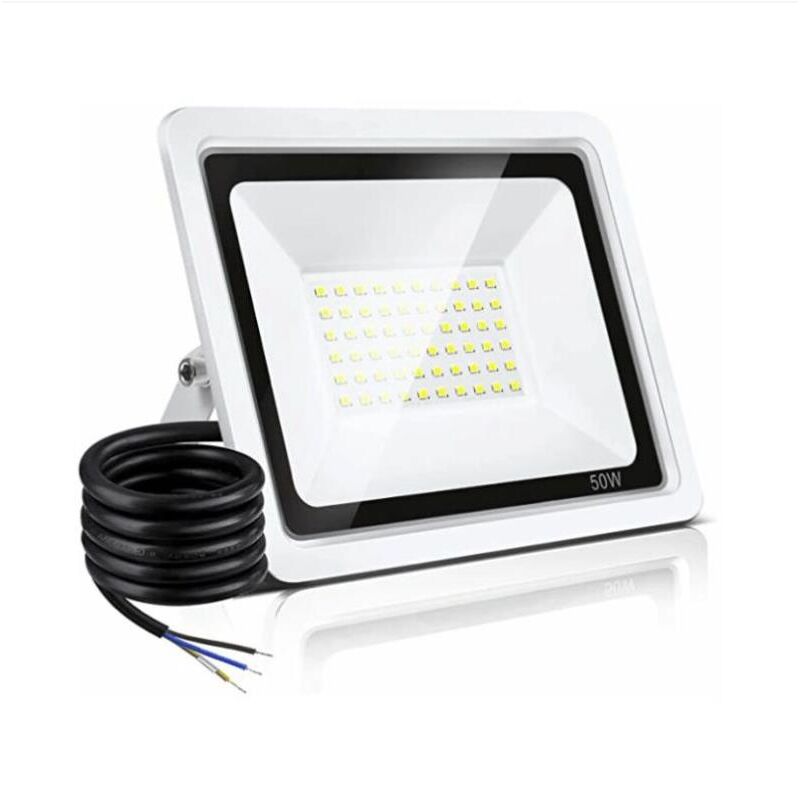foto del prodotto fortuneville faretto led da esterno da 50 w, faretto led da esterno impermeabile ip66 6500 k, faretto led da esterno bianco super luminoso da 10000