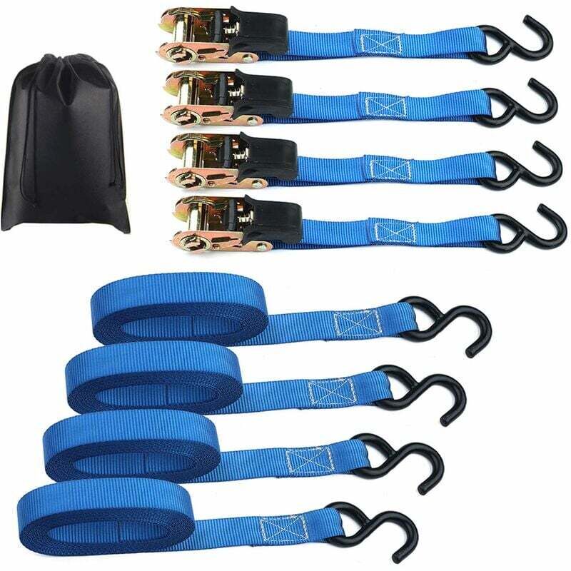 foto del prodotto fortuneville fascette a cricchetto kit da 4 fascette a cricchetto, 5 m fascette con tenditore a cricchetto fascette a cricchetto per rimorchi,