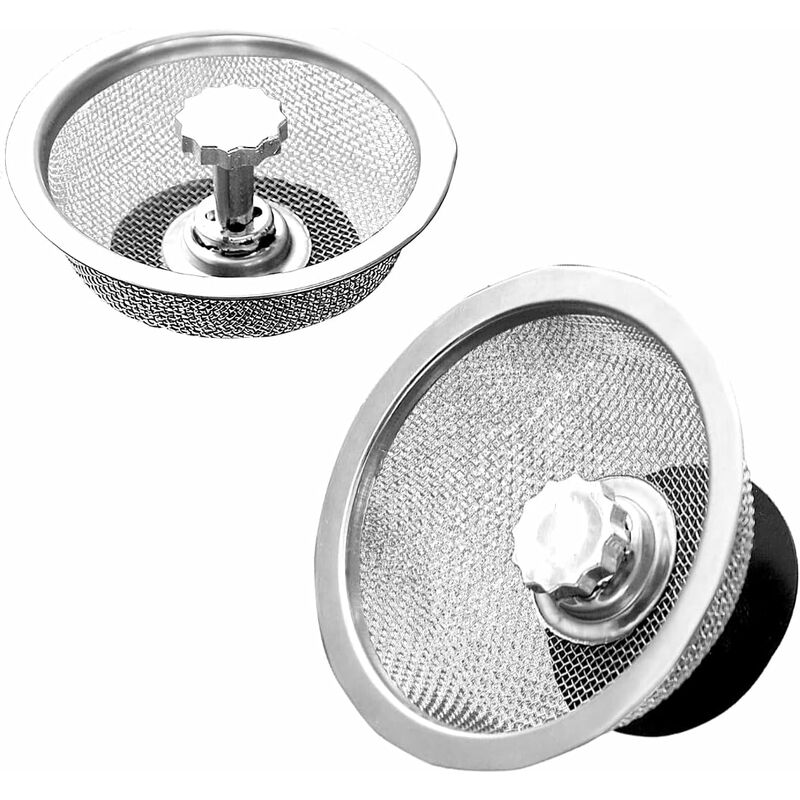 foto del prodotto fortuneville filtro per lavello in acciaio inossidabile 2 pezzi, tappo per lavello, inserto per filtro per lavello, cestello per filtro per lavello