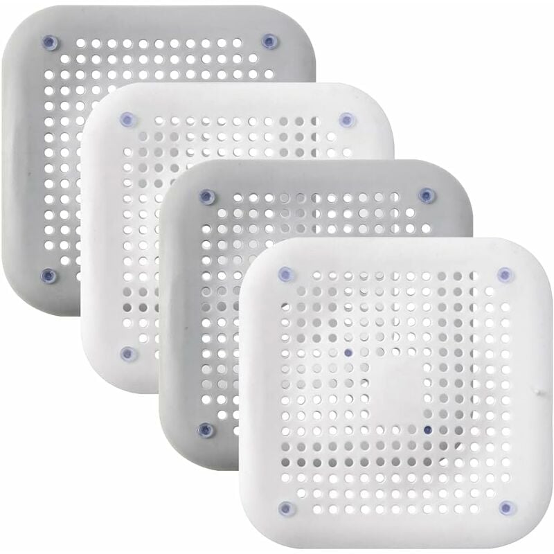 foto del prodotto fortuneville filtro per lavello in silicone, confezione da 4 filtri per scarico doccia, filtro per lavello da cucina con ventosa, coperchi per
