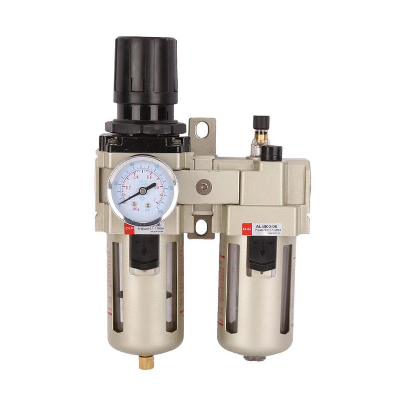 foto del prodotto fortuneville filtro regolatore dell aria monopezzo, filtro separatore olio regolatore pressione aria compressa in lega di alluminio da 3 8 