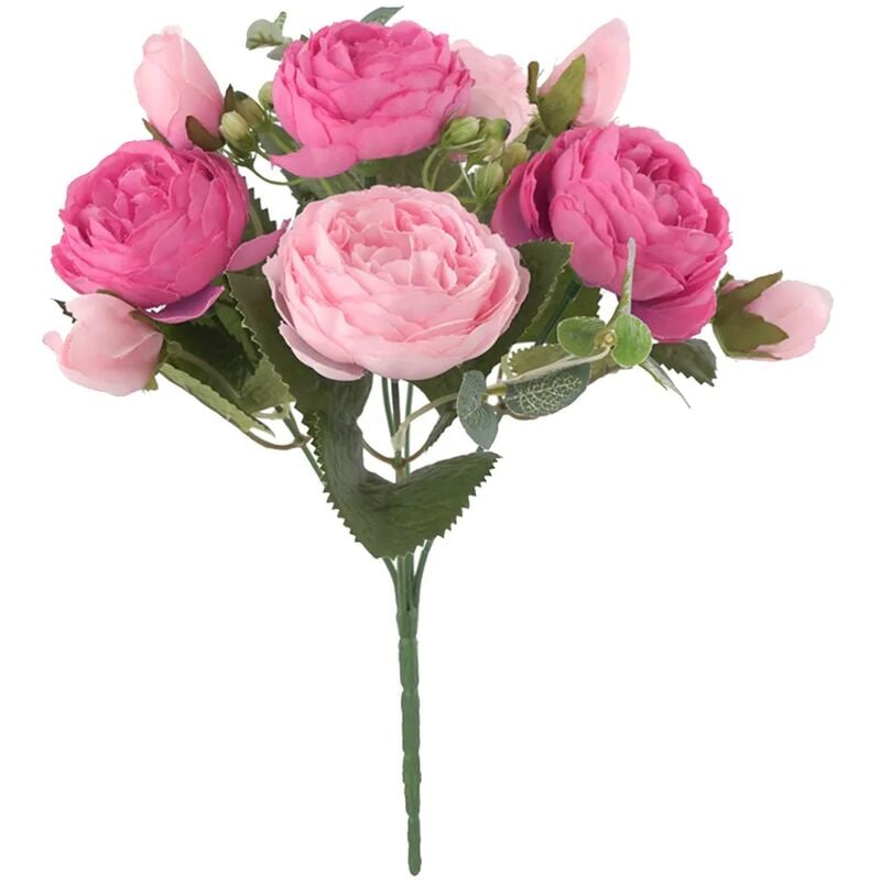 foto del prodotto fortuneville fiore di peonia di seta color rosa pesca 1 pezzo