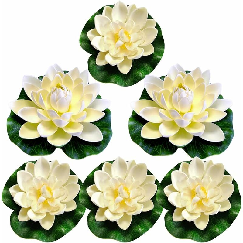 foto del prodotto fortuneville fiori galleggianti per piscina 6 pezzi fiore di loto piante acquatiche per laghetto fiori di loto floating flowers ninfea floating