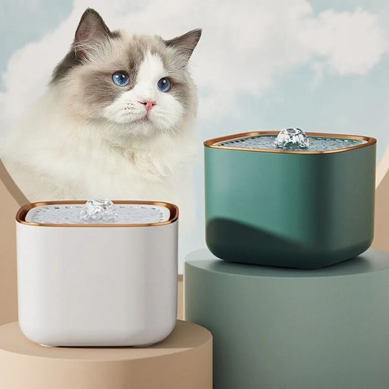 foto del prodotto fortuneville fontana per gatti 3l, fontana automatica per cani e gatti, fontana ultra silenziosa verde 