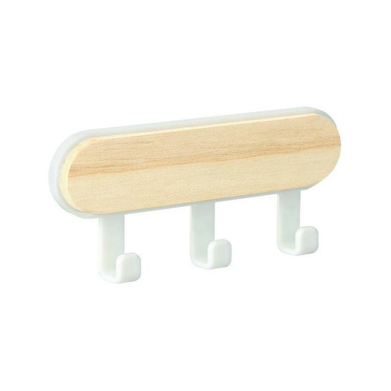 foto del prodotto fortuneville forte gancio autoadesivo da parete per porta in legno abs portachiavi appendiabiti appendiabiti da parete cucina accessori bagno 1
