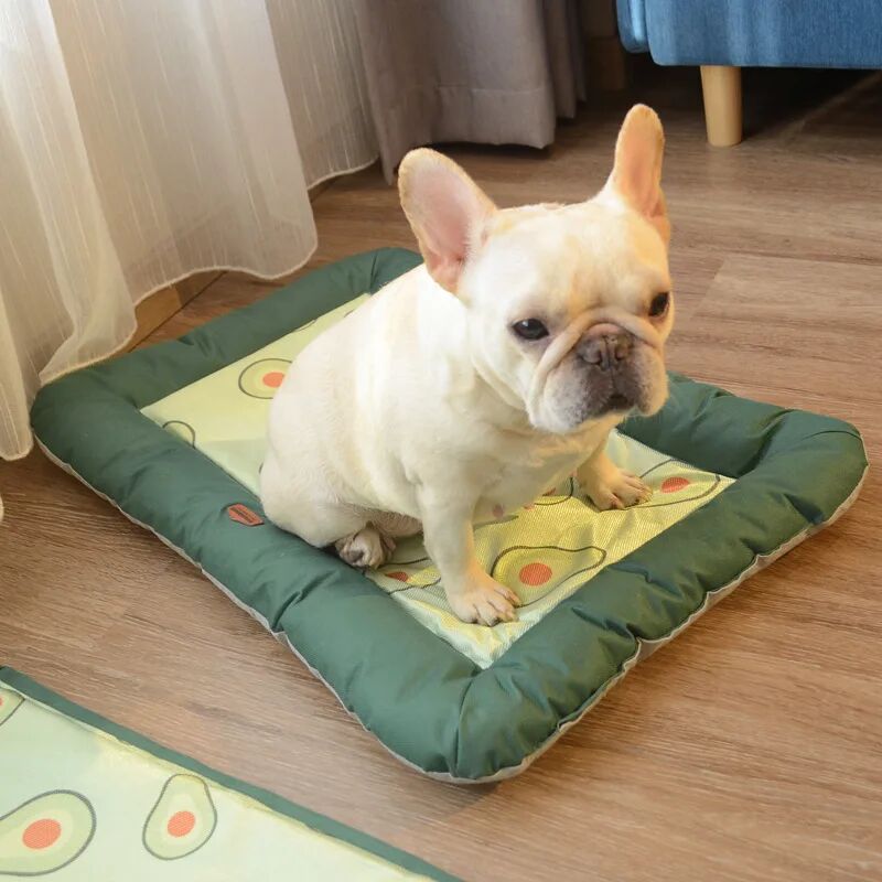 foto del prodotto fortuneville fresca cuccia in seta, accessori per dormire per cani e gattini, accessori per animali domestici, cuccia estiva arancione