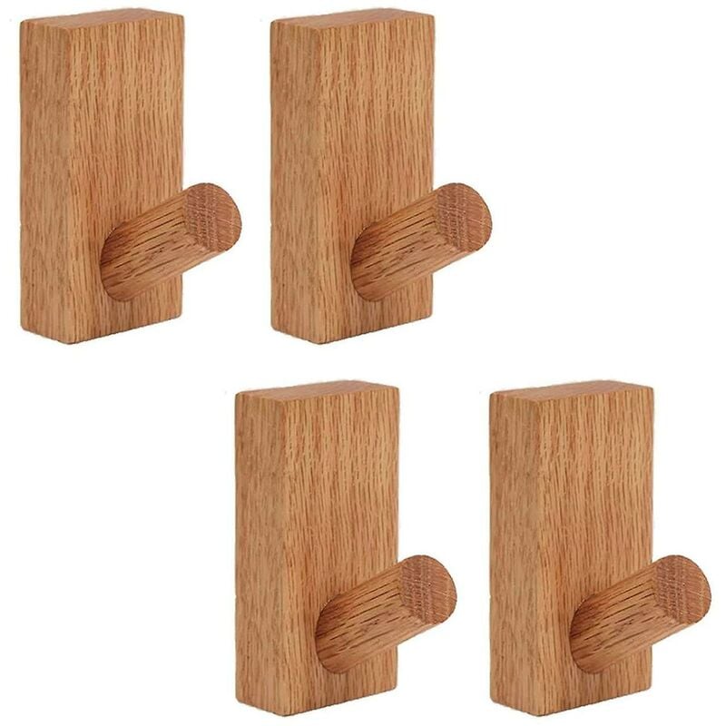 foto del prodotto fortuneville gancio adesivo da parete, appendiabiti in legno, gancio decorativo per montaggio a parete
