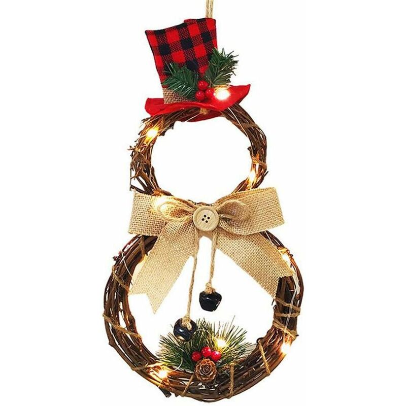 foto del prodotto fortuneville ghirlanda di natale decorazione per porta ciondolo albero di natale per esterni ghirlanda decorazione per porta, parete o finestra,