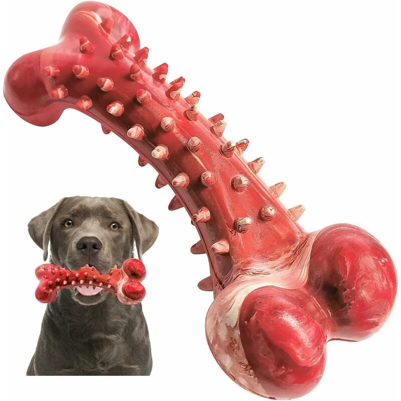 foto del prodotto fortuneville giocattoli per cani, spazzolini da denti da masticare per cani in osso, bastoncini per la pulizia dei denti in gomma resistenti ai