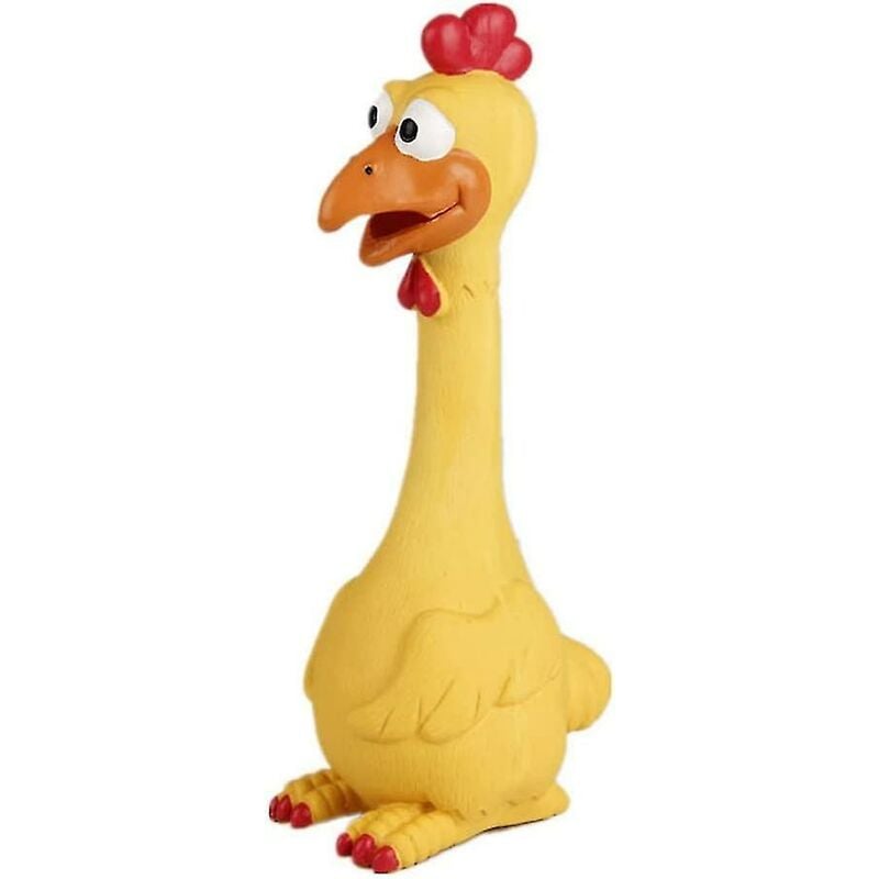 foto del prodotto fortuneville giocattoli per cani striduli di pollo di gomma in stile per razze di animali domestici di piccola, media o grande taglia, gioco a