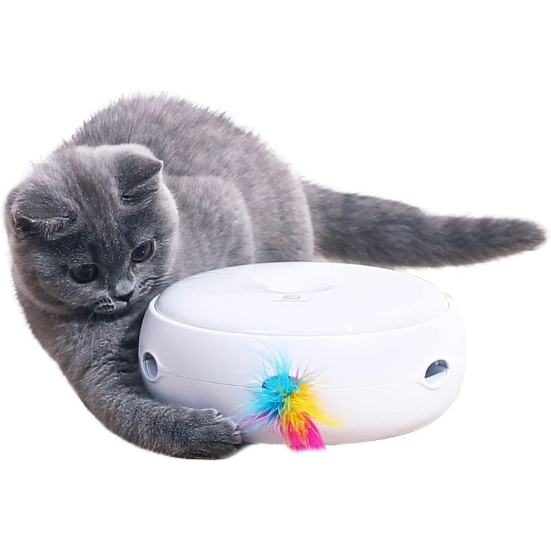 foto del prodotto fortuneville giocattolo interattivo per gatti, giocattolo per gatti elettrico, giocattolo per gatti professionale autoalimentato intelligente