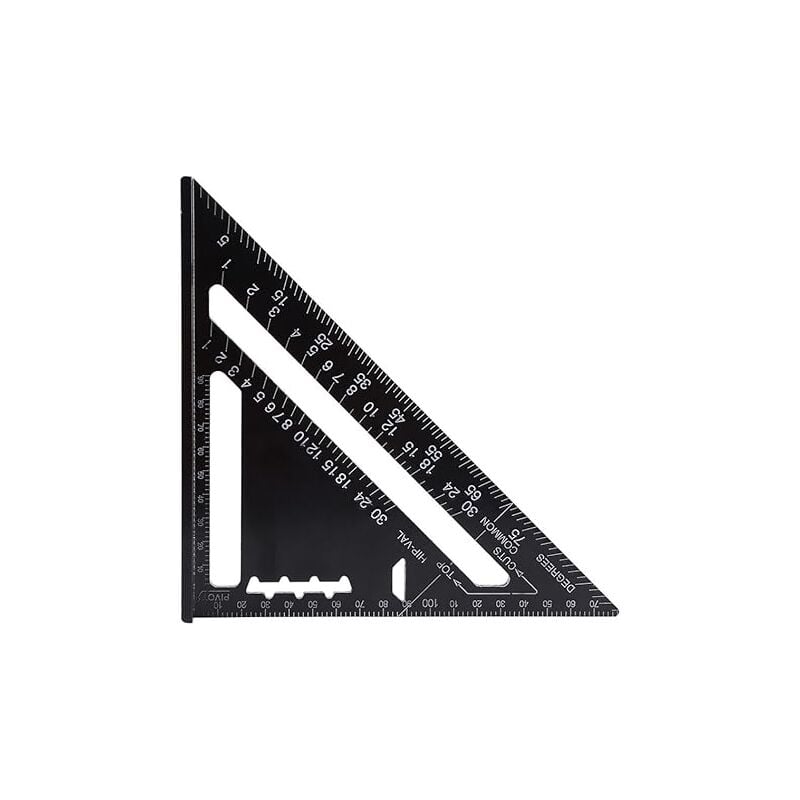 foto del prodotto fortuneville goniometro quadrato da tetto nero in ossido di alluminio da 7 nero 