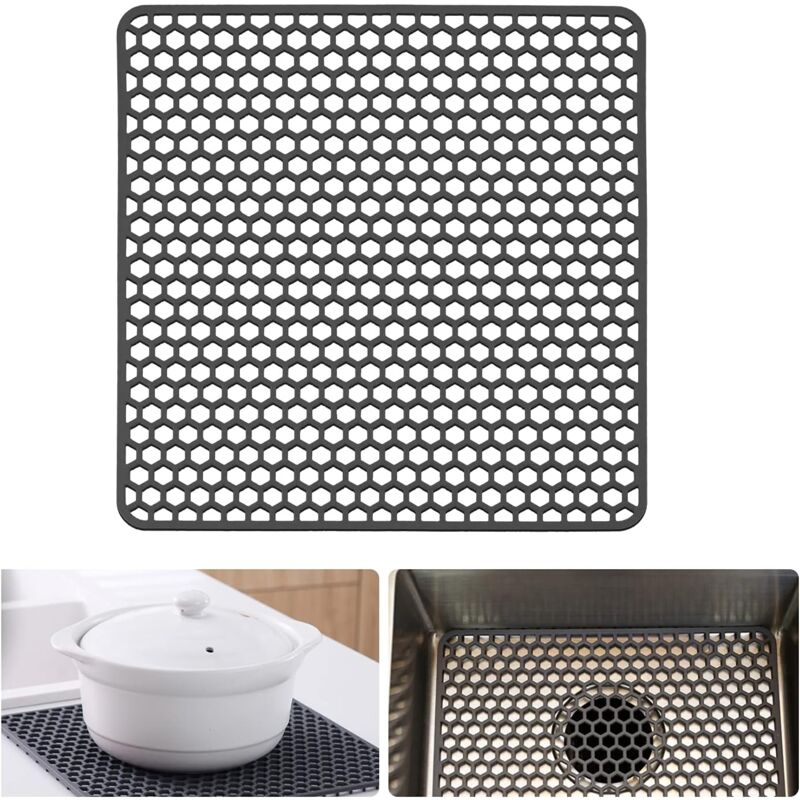 foto del prodotto fortuneville griglia da cucina con tappetino per lavello in silicone per lavelli in acciaio inossidabile o porcellana 34 cm x 34 cm