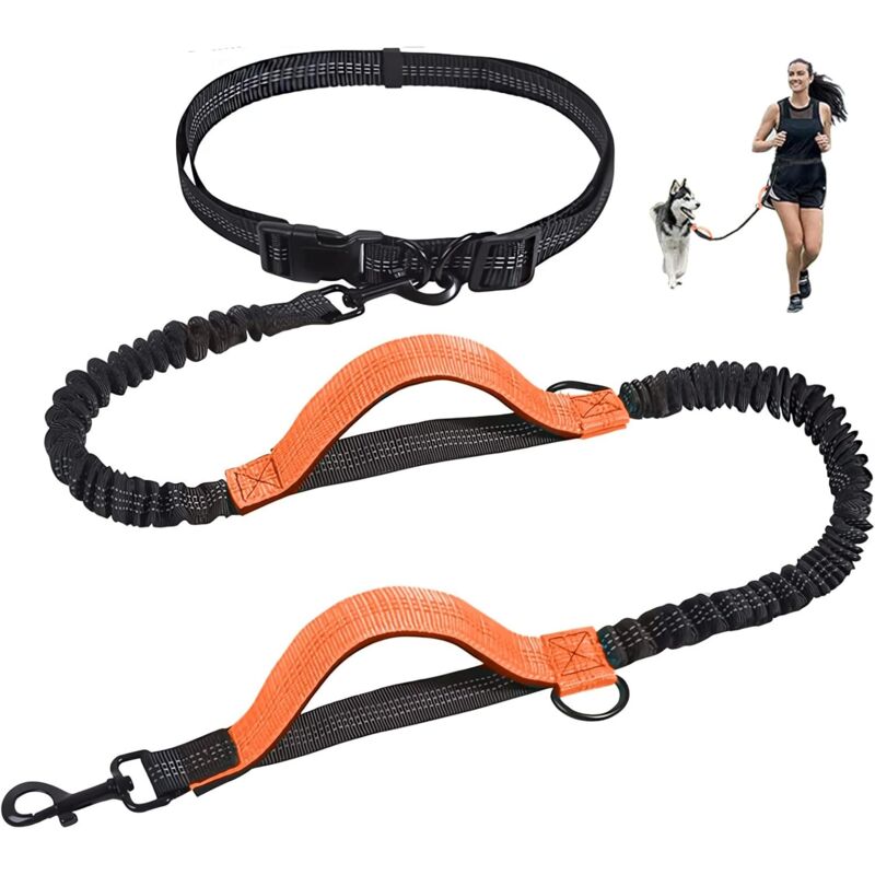 foto del prodotto fortuneville guinzaglio per cani a mani libere, guinzaglio per cani con elastico a mani libere, guinzaglio da jogging per cani, ideale per correre,