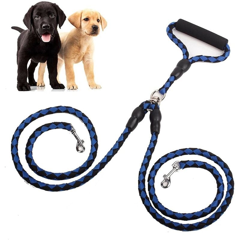 foto del prodotto fortuneville guinzaglio per cani da 1 pezzo, guinzaglio doppio per cani, guinzaglio doppio da 1,4 m per 2 cani di piccola taglia media per