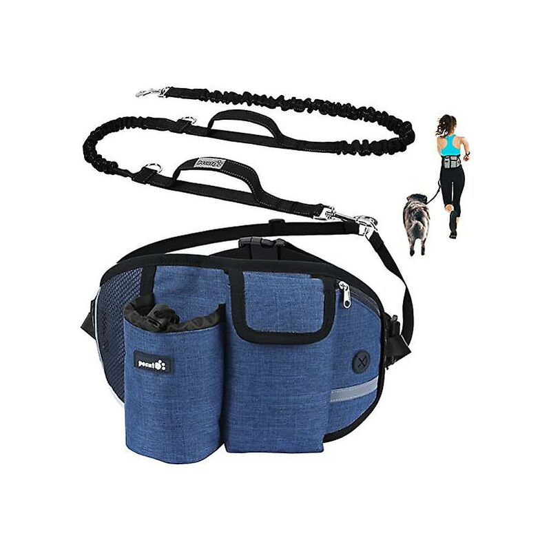 foto del prodotto fortuneville guinzaglio per cani guinzaglio a mani libere per cani fino a 110 kg assorbe gli urti, confortevole, cuciture riflettenti, perfetto per