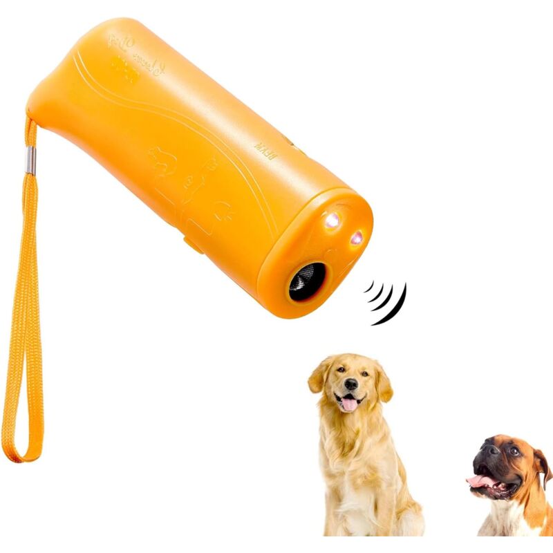 foto del prodotto fortuneville handheld ultrasonic dog driver cross border torcia a led a doppia testa dog driver addestratore di cani che abbaia portatile