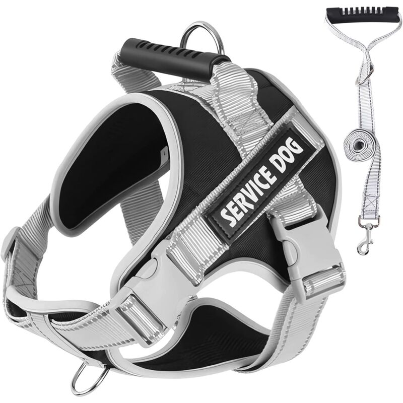 foto del prodotto fortuneville imbracatura per cani anti strappo, imbracatura per cani media, gilet imbottito regolabile, comoda imbracatura traspirante, con linee