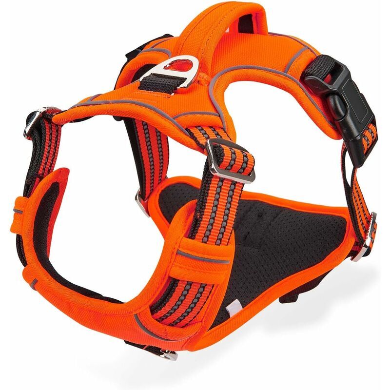 foto del prodotto fortuneville imbracatura per cani anti trazione, imbracatura per cani grande e media gilet per cani riflettente regolabile con impugnatura