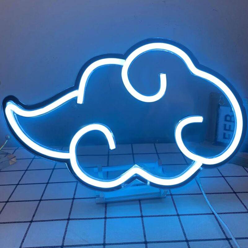foto del prodotto fortuneville insegna al neon nuvola, insegna al neon personalizzata, insegna luminosa al neon a barra luminosa, luci al neon decorative artistiche