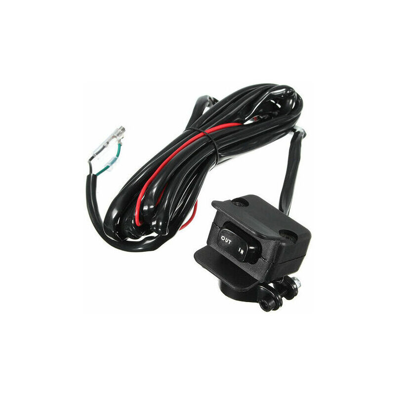 foto del prodotto fortuneville interruttore a bilanciere per verricello 12v con staffa di montaggio e kit linea di controllo per verricello elettrico atv utv