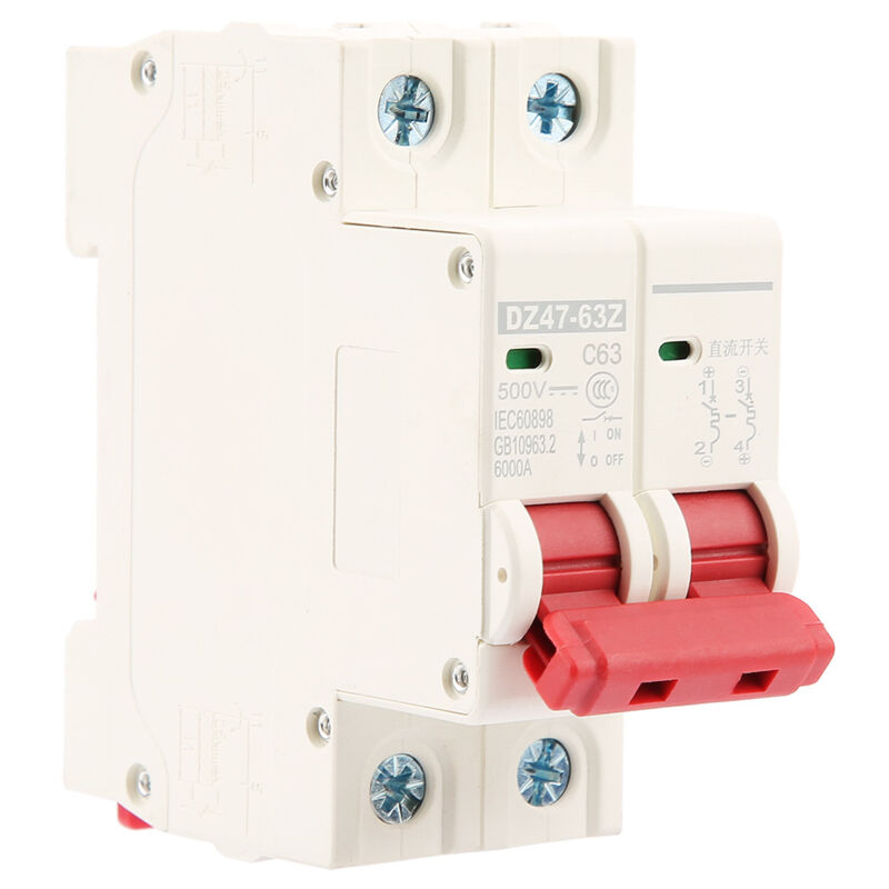 foto del prodotto fortuneville interruttore automatico miniaturizzato 2p, mini interruttore automatico 2p dc 500 v 16 a interruttore automatico di sicurezza mcb con