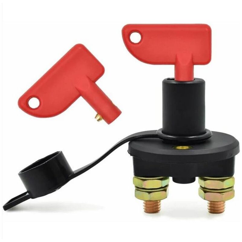 foto del prodotto fortuneville interruttore batteria per auto, 12 24 v, 500 a max interruttore isolatore interruttore di emergenza automobilistico per auto,