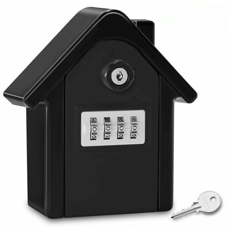 foto del prodotto fortuneville key safe cassetta portachiavi a parete con codice digitale e chiavi di emergenza, cassetta di sicurezza per chiavi di grandi