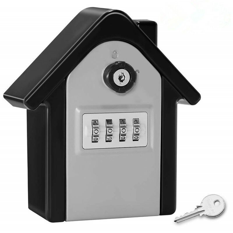 foto del prodotto fortuneville key safe cassetta portachiavi a parete con codice digitale e chiavi di emergenza, cassetta di sicurezza per chiavi di grandi