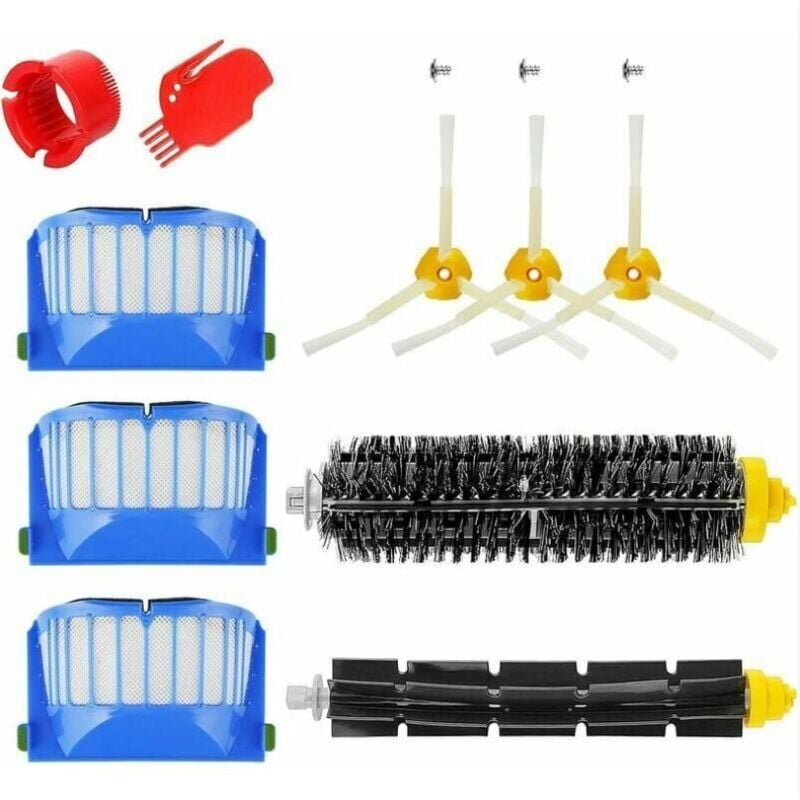 foto del prodotto fortuneville kit di accessori per irobot roomba serie 600 671 692 694 697 698 650 651 660 690 parti di ricambio per rullo filtro spazzola