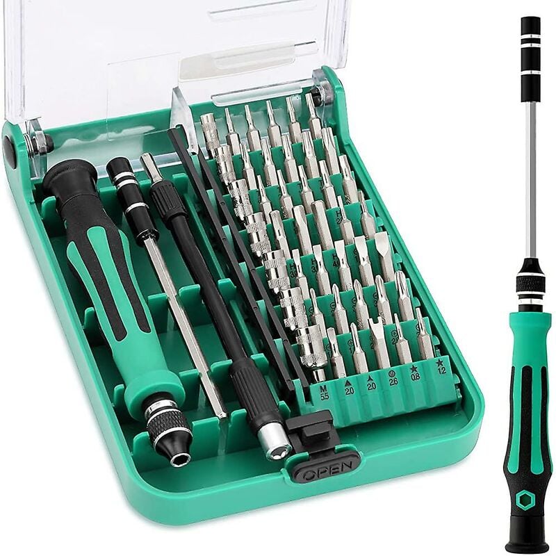 foto del prodotto fortuneville kit di cacciaviti di precisione 45 in 1 strumenti cacciavite di precisione magnetico scatola piccola