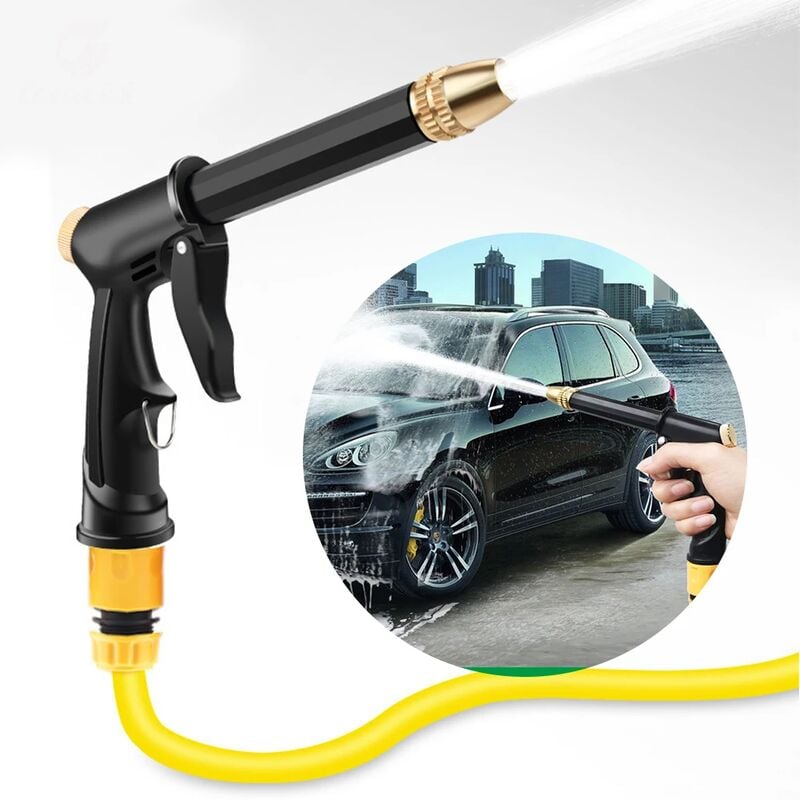 foto del prodotto fortuneville kit di strumenti per il lavaggio e la pulizia dell auto, pistola ad acqua ad alta pressione, getto per tubo da giardino, ugello per