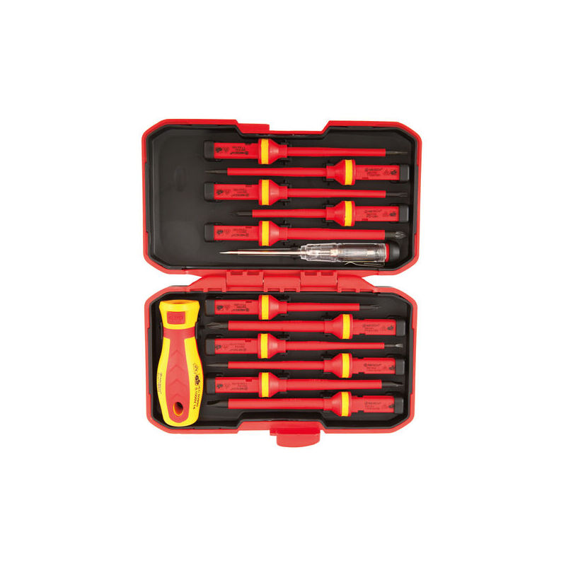 foto del prodotto fortuneville kit manuale magnetico per cacciavite isolante da 1000 v, set di cacciaviti isolanti vde da 13 pezzi set di cacciaviti resistenti alle