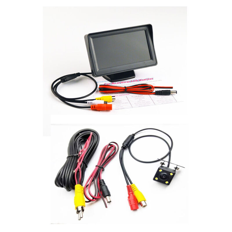 foto del prodotto fortuneville kit sistema telecamera di backup wireless per auto camion furgone pickup camper sistema di backup con vista posteriore da 4,3 