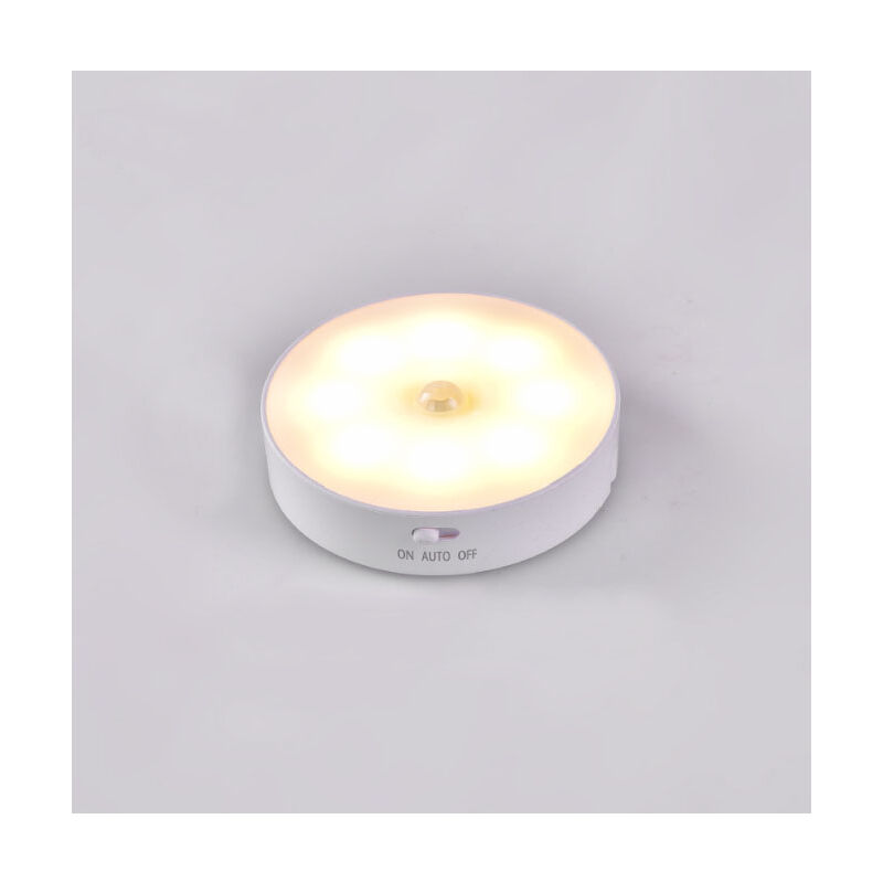 foto del prodotto fortuneville lampada a colla led ricaricabile tramite usb, luce calda 3000k, luce bianca 6000k, luce notturna con sensore a 8 led e batteria da 400