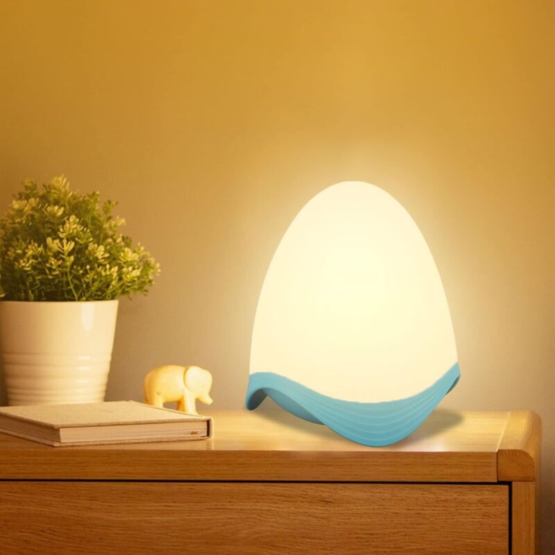 foto del prodotto fortuneville lampada da comodino a luce notturna a led, 7 luci notturne per bambini con controllo touch multicolore, luce notturna a led