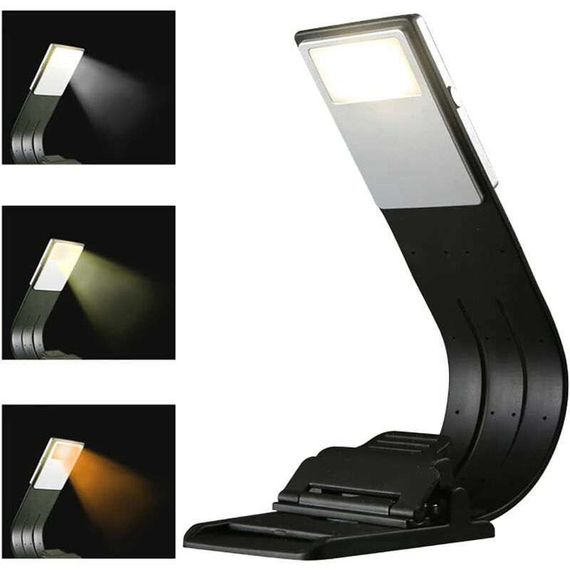 foto del prodotto fortuneville lampada da lettura lampada da lettura a led, lampada da lettura a 3 colori lampada da lettura lampada da lettura per leggere a letto