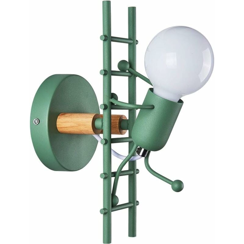 foto del prodotto fortuneville lampada da parete creativa umanoide, lampada da comodino in metallo lampada da parete in ferro art villain scale lampada da parete