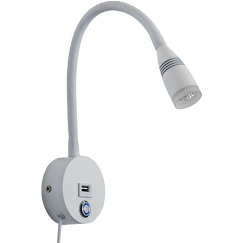 foto del prodotto fortuneville lampada da parete lampada da lettura lampada da parete porta di ricarica usb touch dimmer led bianco caldo