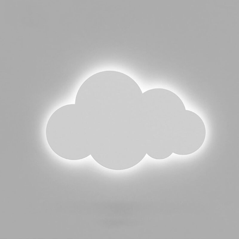 foto del prodotto fortuneville lampada da parete per interni a forma di nuvola, lampada da parete in acrilico nuvola bianca, lampada da parete a led da 18 w, lampada