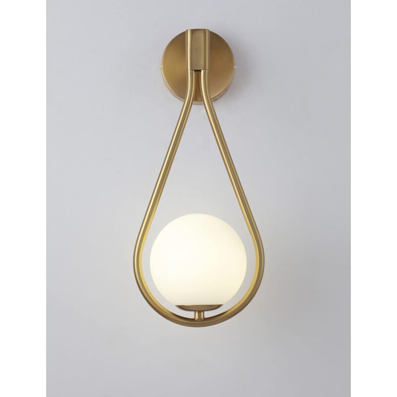 foto del prodotto fortuneville lampada da parete per interni a led, lampada da parete per interni con sfera di vetro a led da 5 w, lampada da parete per interni