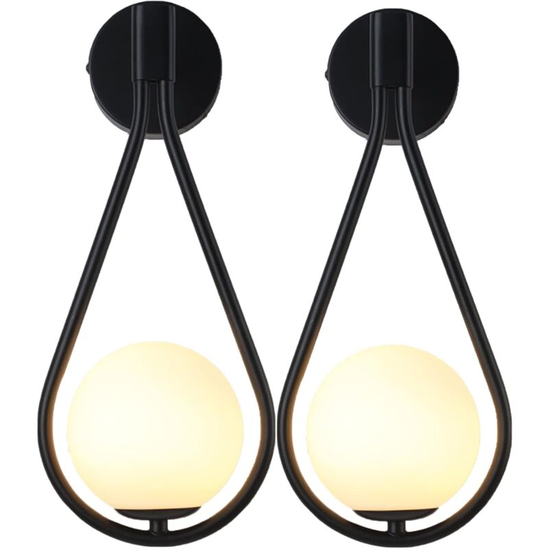 foto del prodotto fortuneville lampada da parete per interni a led, lampada da parete per interni con sfera di vetro a led da 5 w, lampada da parete per interni