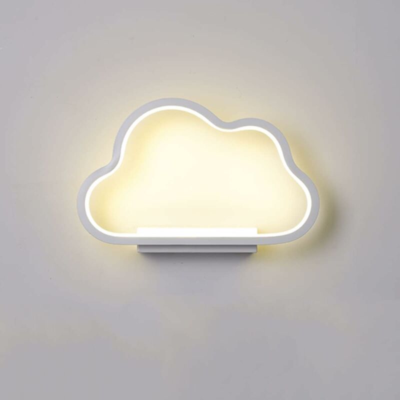 foto del prodotto fortuneville lampada da parete per interni da 20 w, lampada da parete a led design minimalista a forma di nuvola, bianco caldo bianco