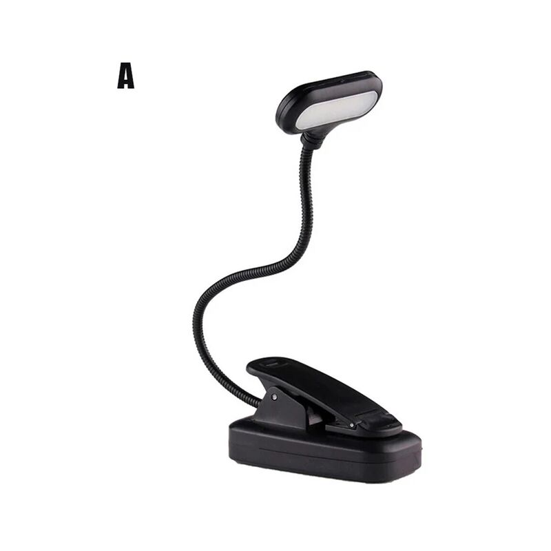 foto del prodotto fortuneville lampada da scrivania a clip regolabile con protezione per gli occhi a led, flessibile, per studio, viaggi, camera da letto, lettura.